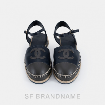 20S CC Logo Ankle Strap Ballerina Espadrille