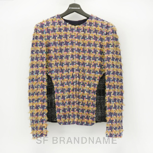 22A PURPLE MULTICOLOR TWEED RUNWAY JACKET