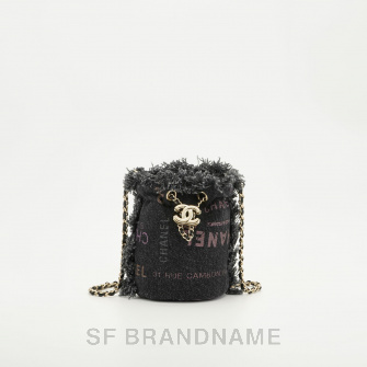 Mini Denim Mood Bucket with Chain