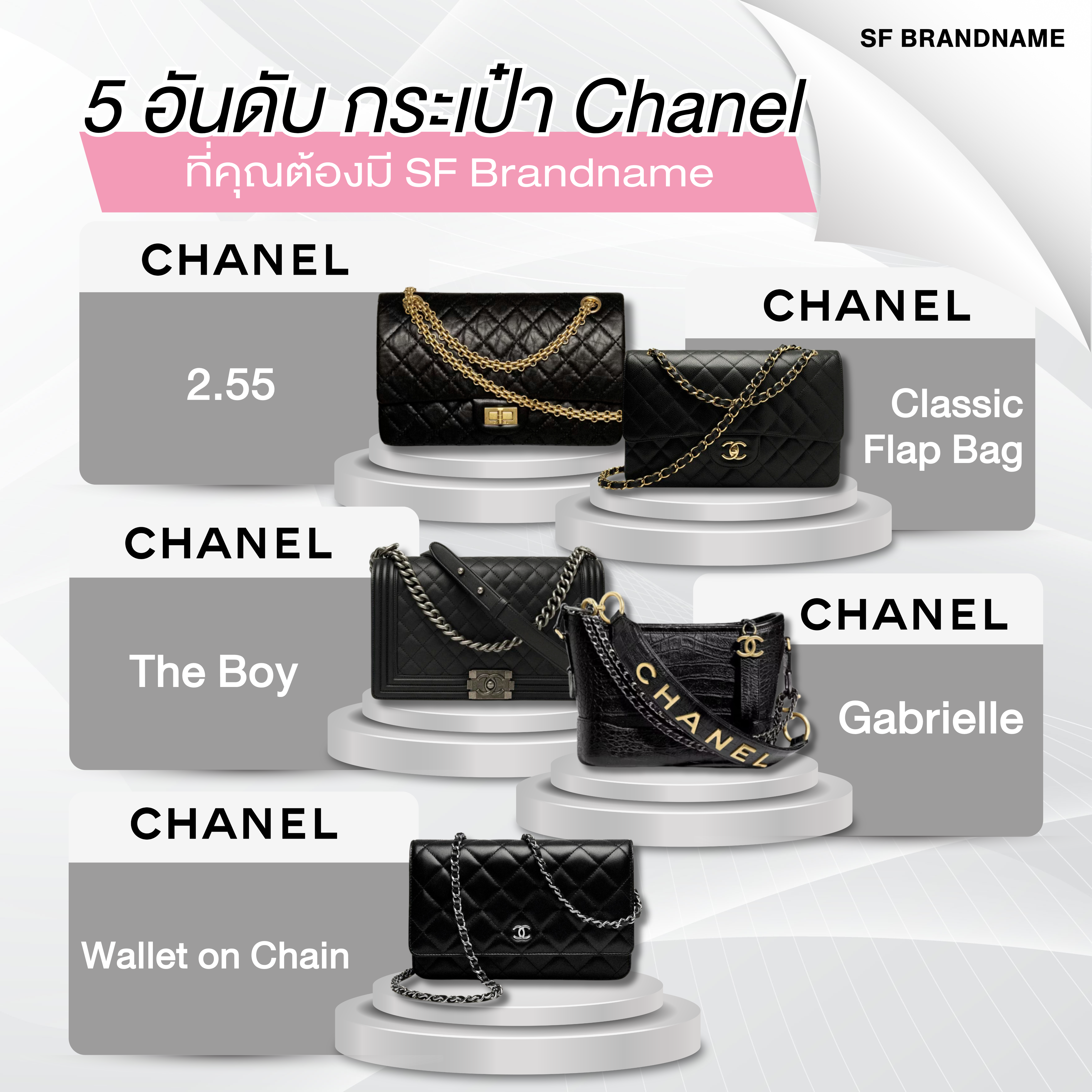 5 อันดับ กระเป๋า Chanel ที่คุณต้องมี SF Brandname
