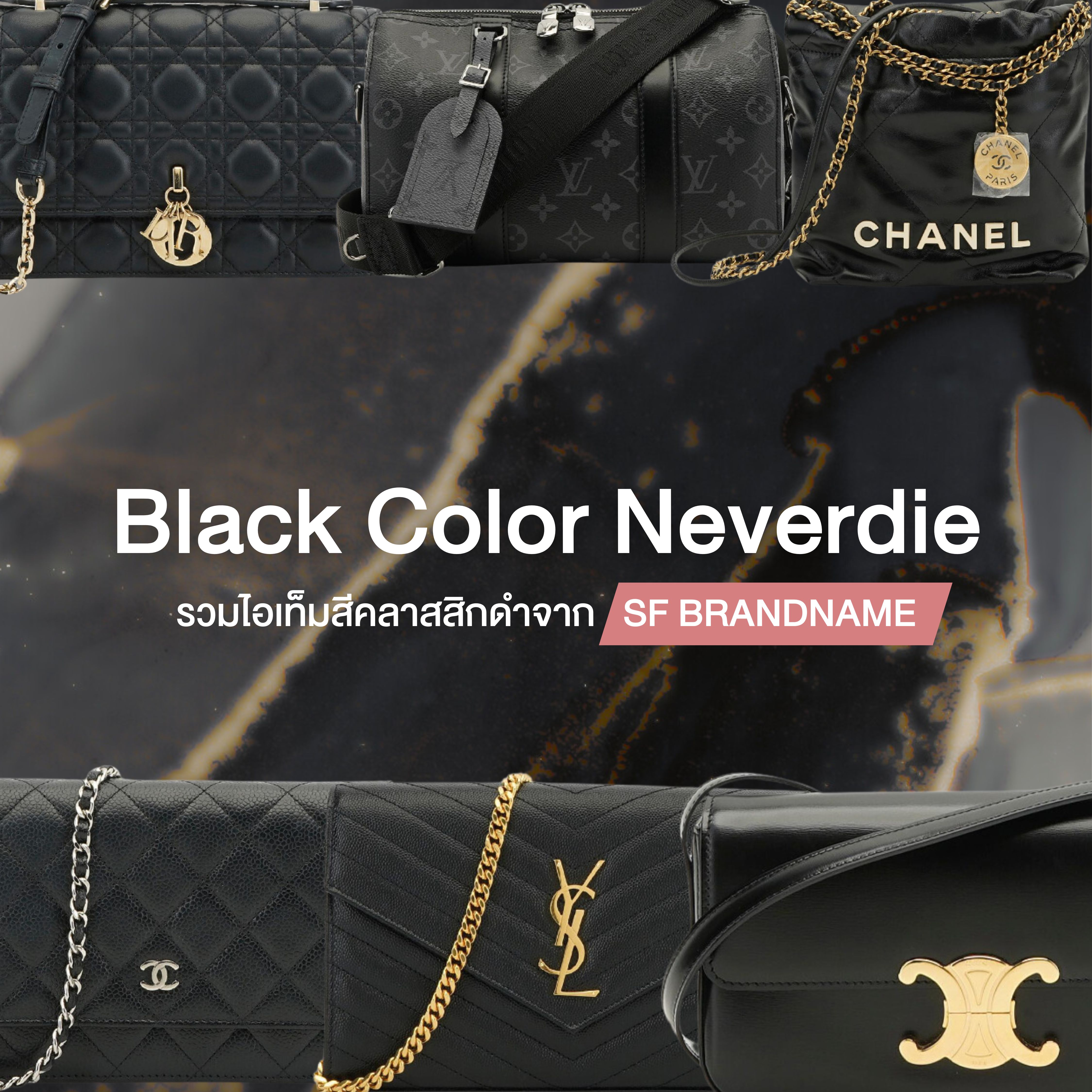 Black Color Neverdie รวมไอเท็มสีคลาสสิกดำจาก SF Brandname