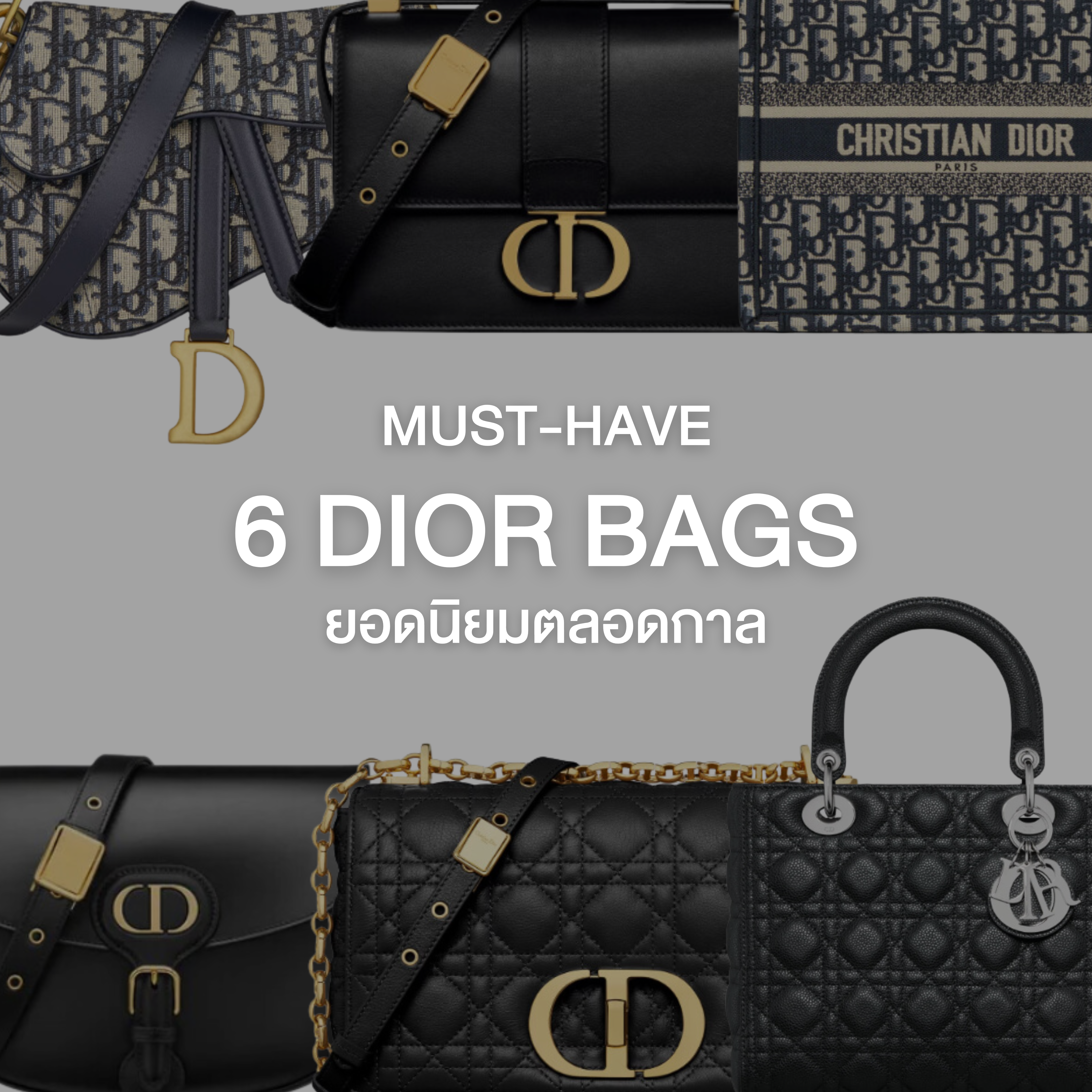 Must-Have! 6 Dior Bag ยอดนิยมตลอดกาล