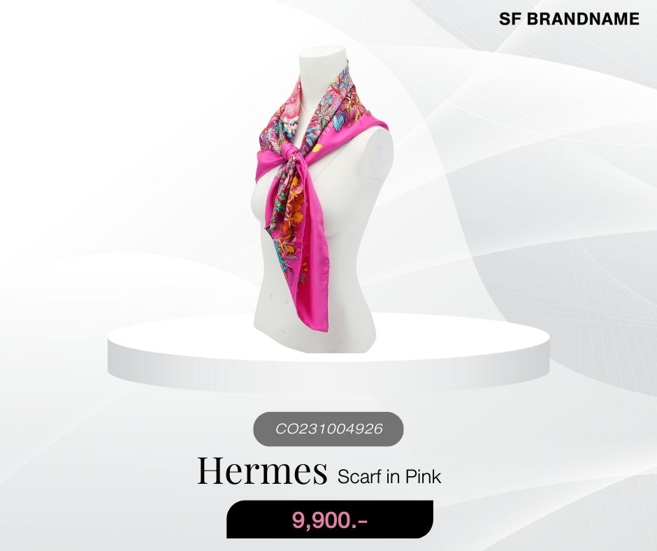 Hermes Silk Scarf in Pink
