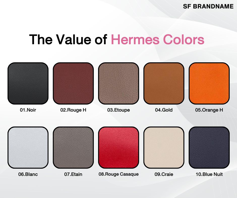 สีกระเป๋า Hermes ยอดนิยมและขายดีที่สุด